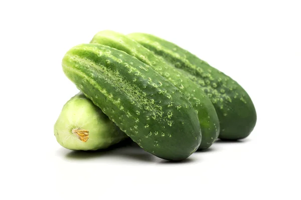 Komkommer op de witte achtergrond — Stockfoto