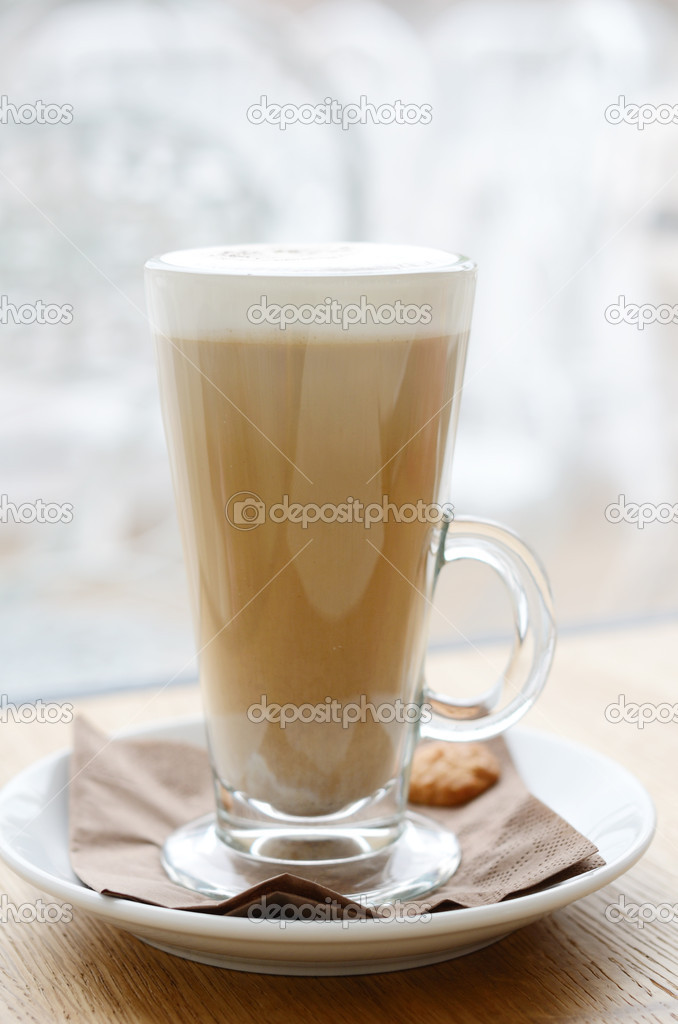 Latte in high glass