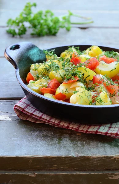 Hemlagad zucchini och tomat ragu — Stockfoto