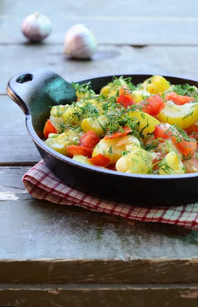 Zelfgemaakte courgette en tomaat ragout — Stockfoto