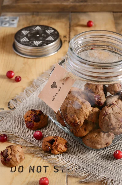 Boter koekjes met gedroogde cranberry — Stockfoto