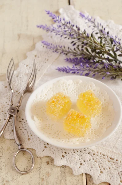 Homemade orange marmalade in sugar — Stock Photo, Image