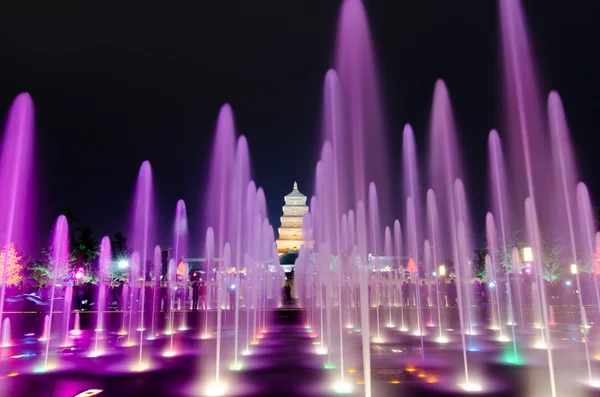 Musical Fountain Show em Xian Imagens Royalty-Free