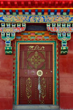 Decorated Tibetan Door clipart