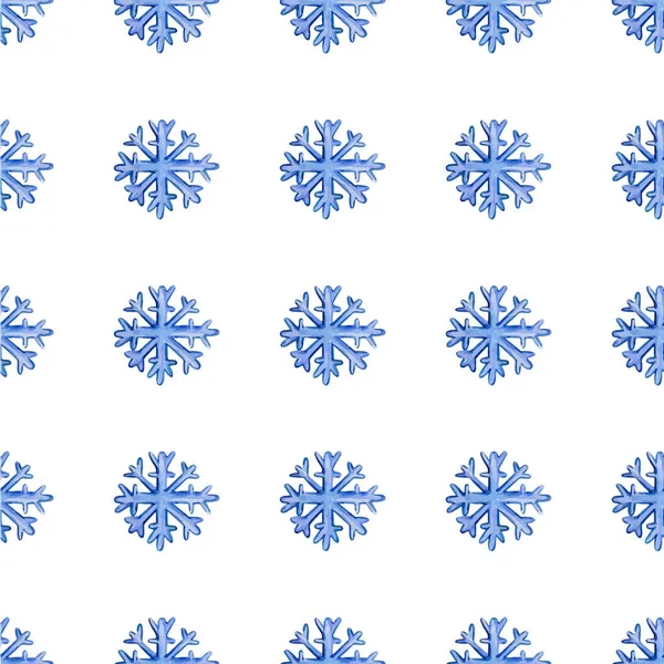 Seamless Christmas pattern with snowflakes. Vector illustration — Stock Vector