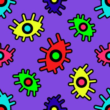 Çok renkli soyut göz deseni. Vektör 