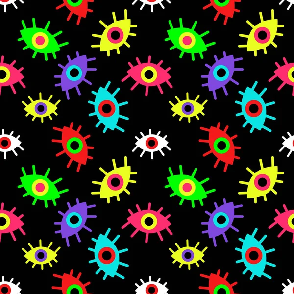 Patrón de ojos abstractos. Ilustración vectorial — Vector de stock