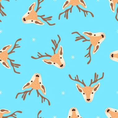 Geyik ile Seamless Noel modeli