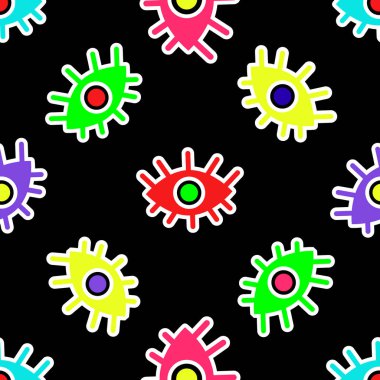 Soyut göz deseni. Vektör illüstrasyonu 