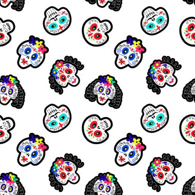 Meksika şeker kafatasları ile Seamless Modeli