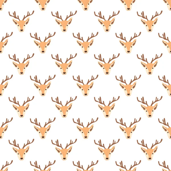 Vánoční vzor bezešvé s jeleny — Stockový vektor