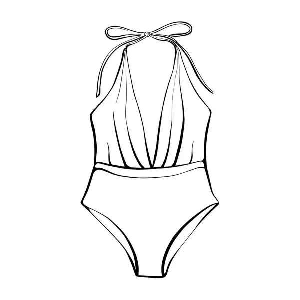 Swimsuit.Hand drawn vector Illustration — Stock Vector