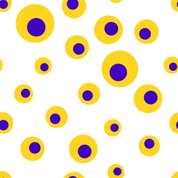 円とカラフルな幾何学的なシームレスなパターン — ストックベクタ