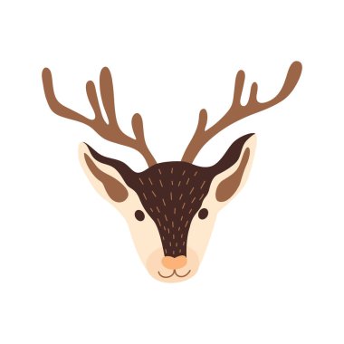 Geyik baş vektör illüstrasyonu