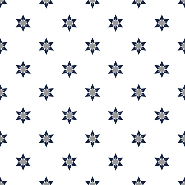 Mavi yıldızların kusursuz deseni. vektör illüstrasyonu — Stok Vektör