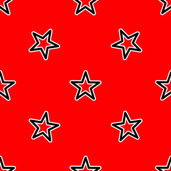 Зоряний візерунок на червоному тлі — стоковий вектор