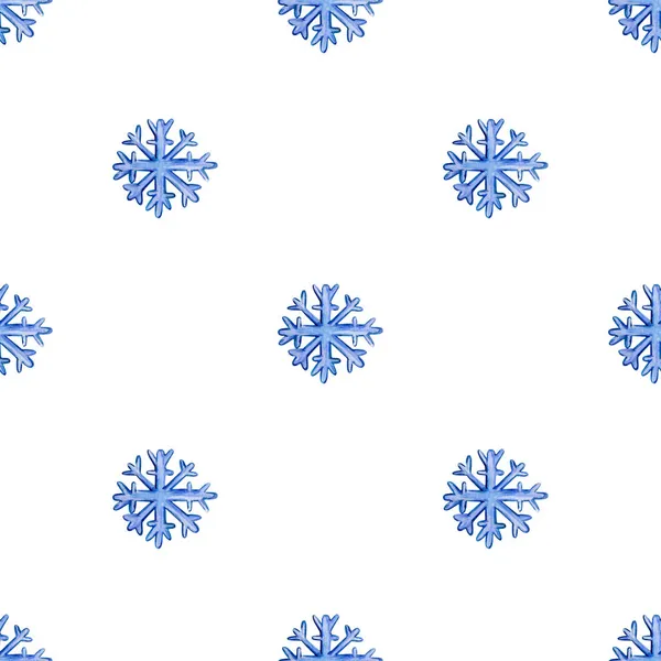 Bezproblémový vánoční vzor se sněhovými vločkami — Stock fotografie