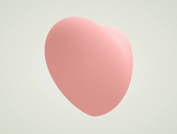 3D-Animation des rosa Herzens — Stockvideo