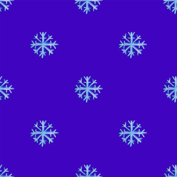雪の結晶とシームレスクリスマスパターン — ストック写真