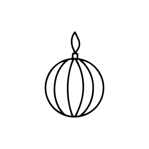 Горящая свеча. Ручная векторная иллюстрация в стиле каракулей — стоковый вектор