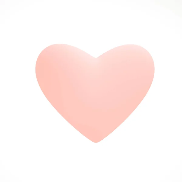 Ilustração 3D do coração rosa — Fotografia de Stock