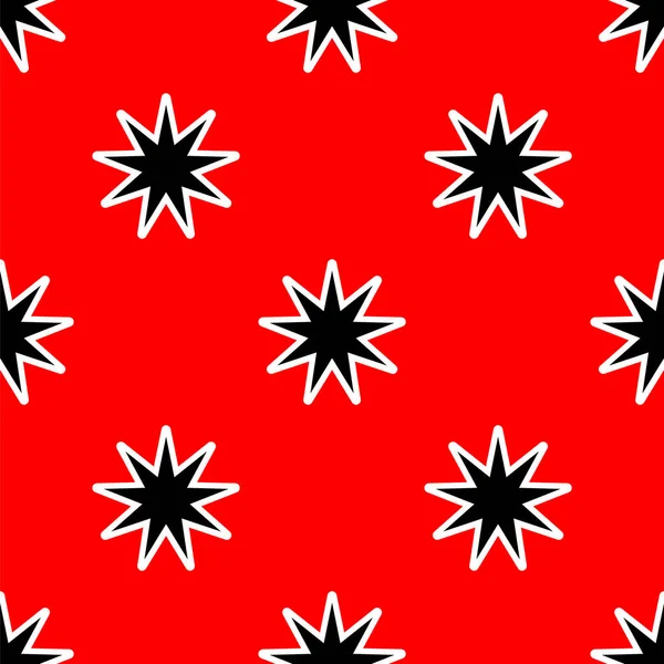 빨간색 배경의 별 모양 — 스톡 벡터