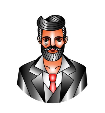 Yüzünde dövme olan yakışıklı bir adam.