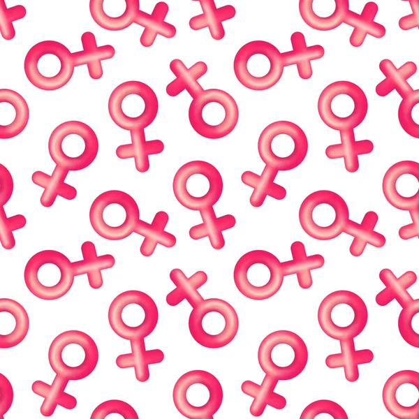Pembe kadın cinsiyet sembolünün kusursuz deseni