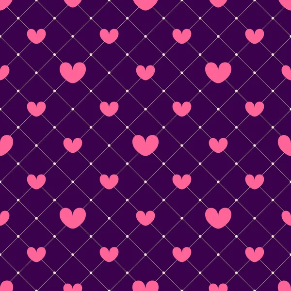 Pink hearts seamless pattern, Valentines day — Stock Photo, Image