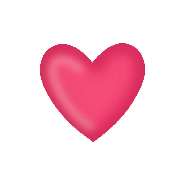 Pink heart on a white background. Valentines Day design. Vector illustration — 图库矢量图片