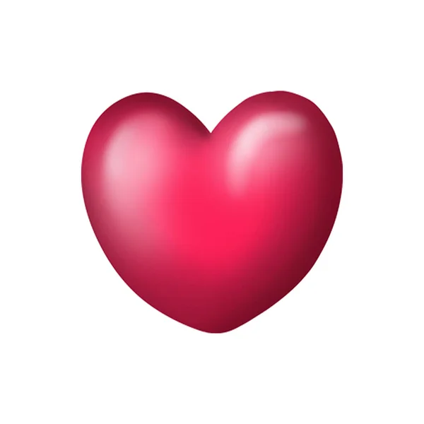 Red heart on a white background. Valentines Day design — 图库照片