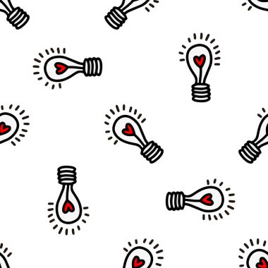 Kalbinde ampuller olan kusursuz bir desen. 