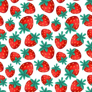 Çilekli kusursuz desen