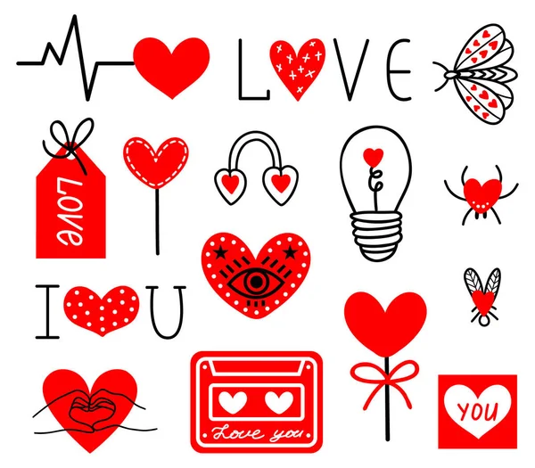Set of vector icons for Valentines Day — Stock vektor