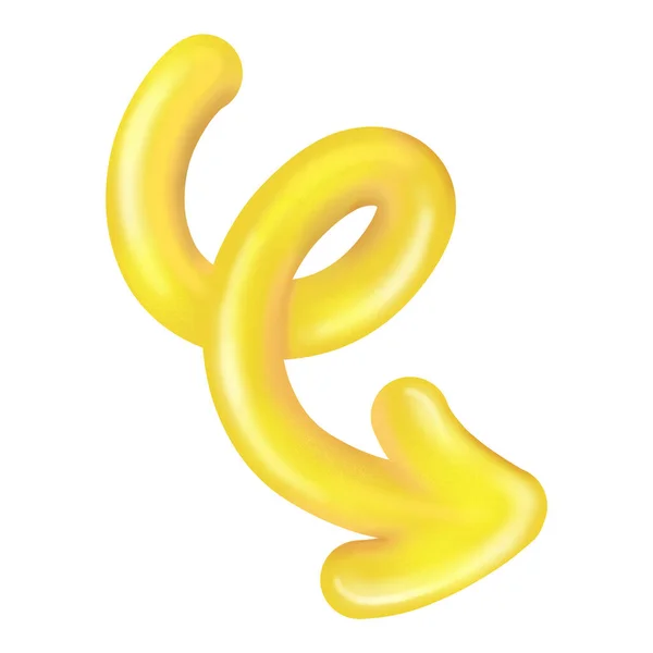 Logo of yellow spiral arrow — Stok fotoğraf