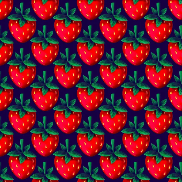 Seamless pattern with strawberry — Stock Photo, Image