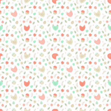 tavuk ve yumurta Paskalya arka plan 