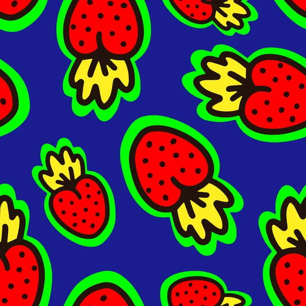 Бесшовный узор с ягодами. векторная иллюстрация — стоковый вектор