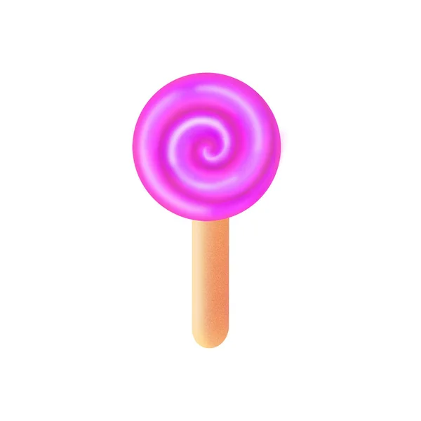 Çubukta parlak pembe lolipop — Stok fotoğraf