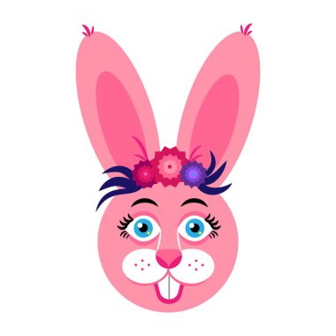 Karikatür tarzında Paskalya Tavşanı. Paskalya Tavşanı. Vektör illüstrasyonu 
