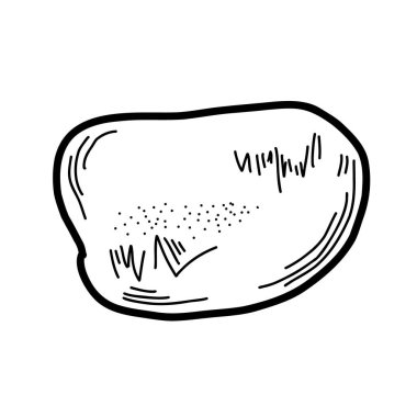 Taş taslak. Bir karalama biçiminde vektör illüstrasyonu