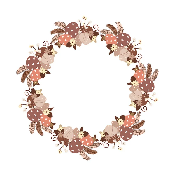 Easter wreath. Vector illustration — Stock Vector