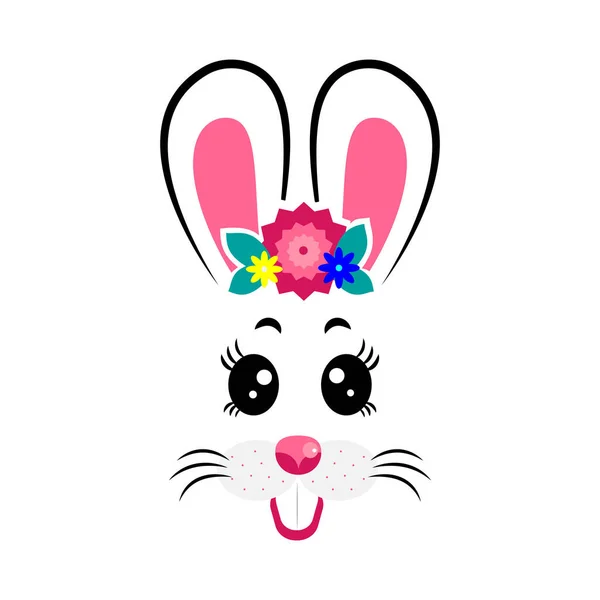 Máscaras de conejo de Pascua. Ilustración vectorial — Vector de stock