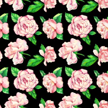 Pembe gül çiçekleri deseni