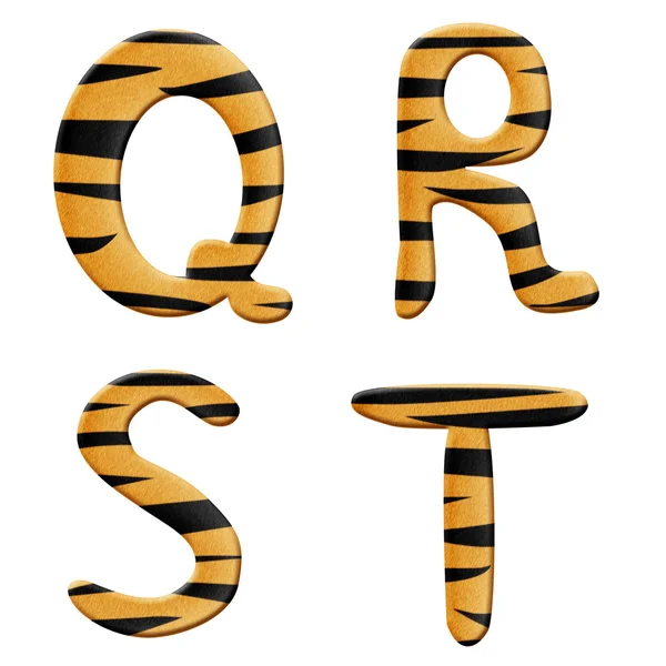 Alfabeto de tigre parte 5 — Fotografia de Stock