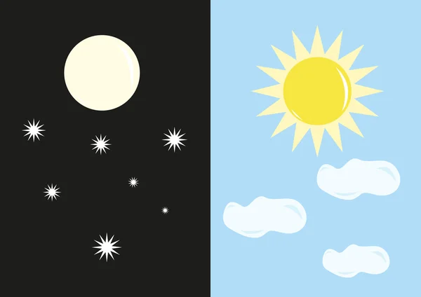 Day and night — Stock Vector