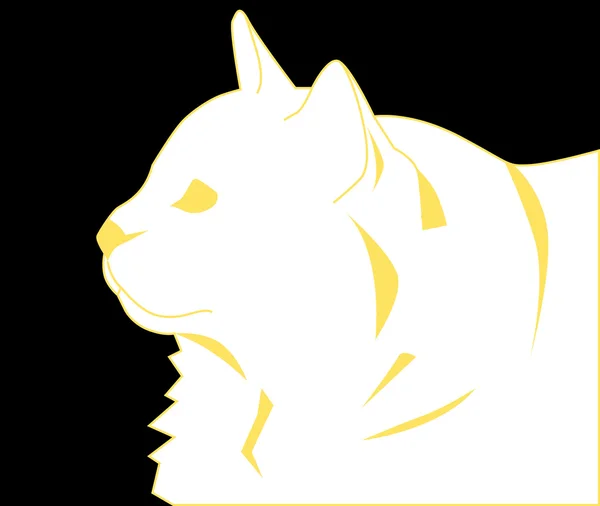 Gato blanco — Vector de stock