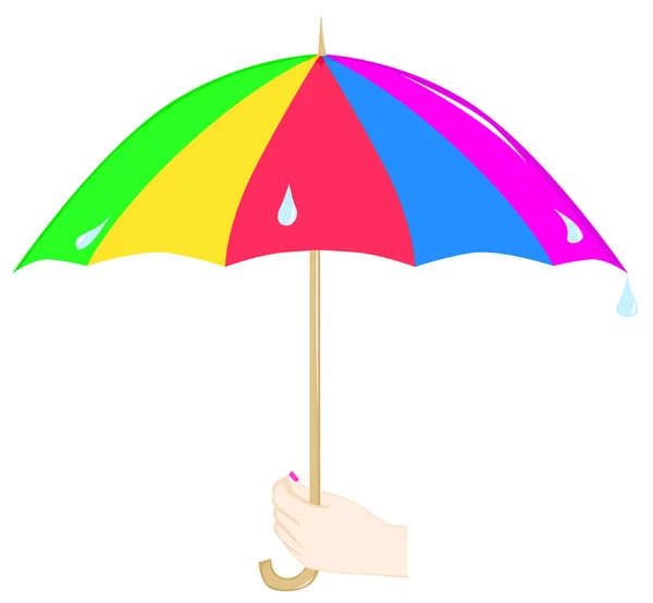Deštník v ruce — Stockový vektor