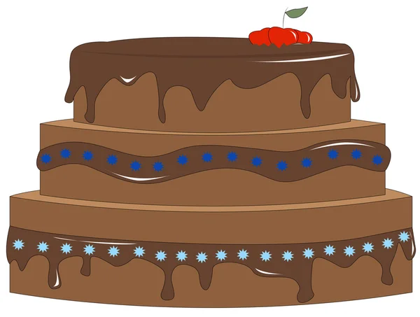 Chocolate cake — Stock Vector