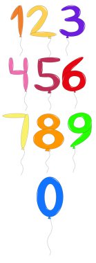 numaraları - balonlar